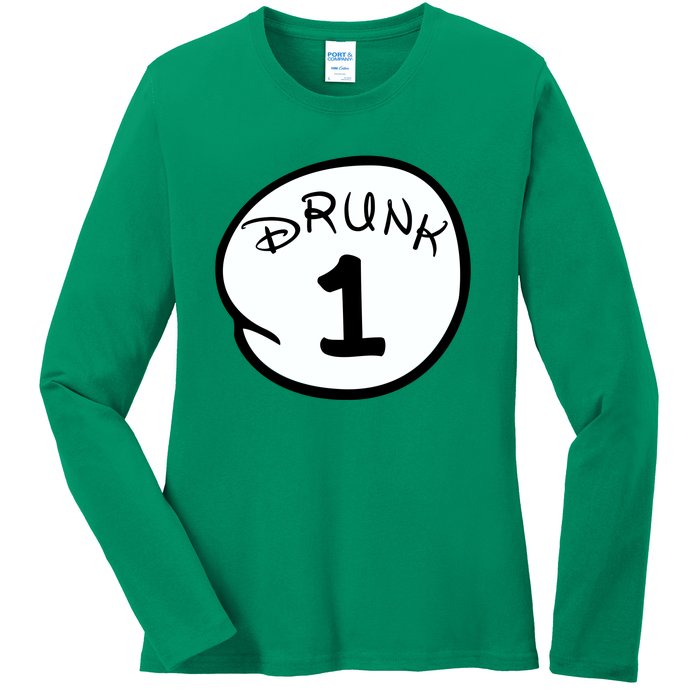 Custom Drunk 1 2 3 4 5 Personalize Ladies Long Sleeve Shirt