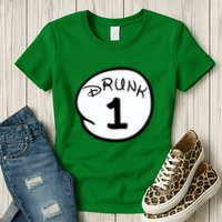 Custom Drunk 1 2 3 4 5 Personalize Womens T-Shirt