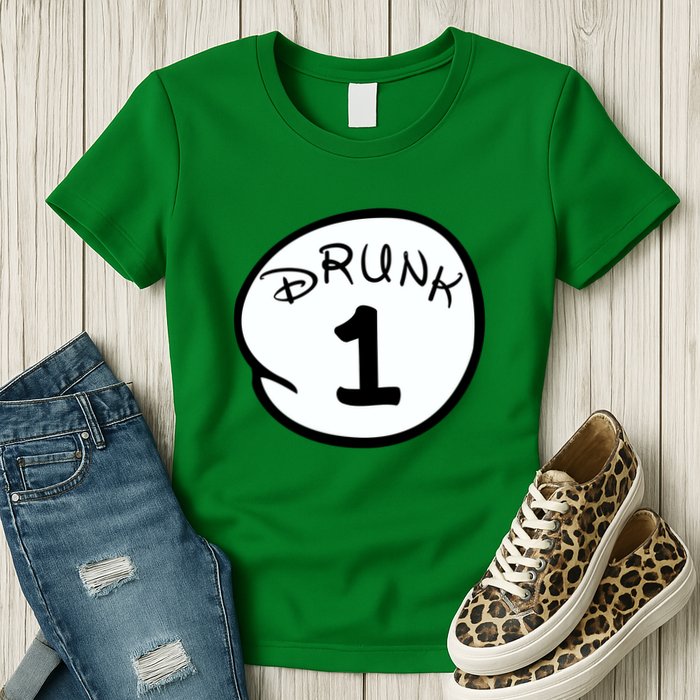 Custom Drunk 1 2 3 4 5 Personalize Womens T-Shirt