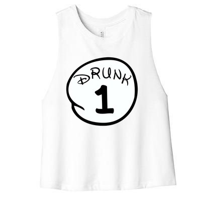 Custom Drunk 1 2 3 4 5 Personalize Women's Racerback Cropped Tank