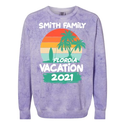 Custom Family Vacation Personalize Design Colorblast Crewneck Sweatshirt