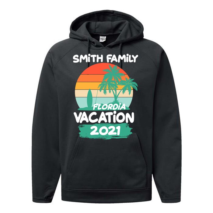 Custom Family Vacation Personalize Design Performance Fleece Hoodie