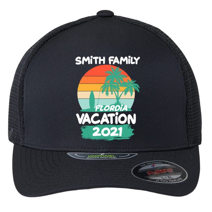 Custom Family Vacation Personalize Design Flexfit Unipanel Trucker Cap