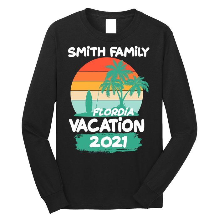 Custom Family Vacation Personalize Design Long Sleeve Shirt