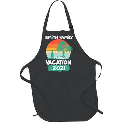 Custom Family Vacation Personalize Design Full-Length Apron With Pockets