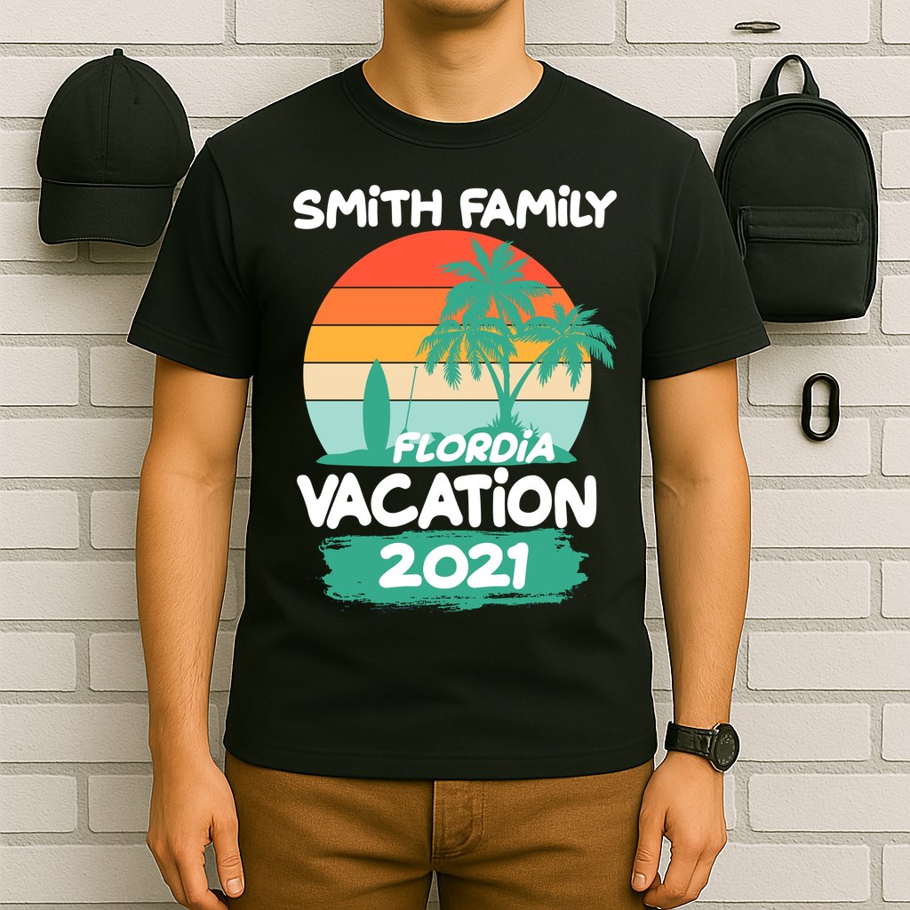 Custom Family Vacation Personalize Design T-Shirt
