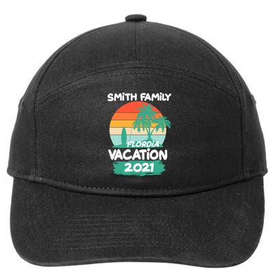 Custom Family Vacation Personalize Design 7-Panel Snapback Hat