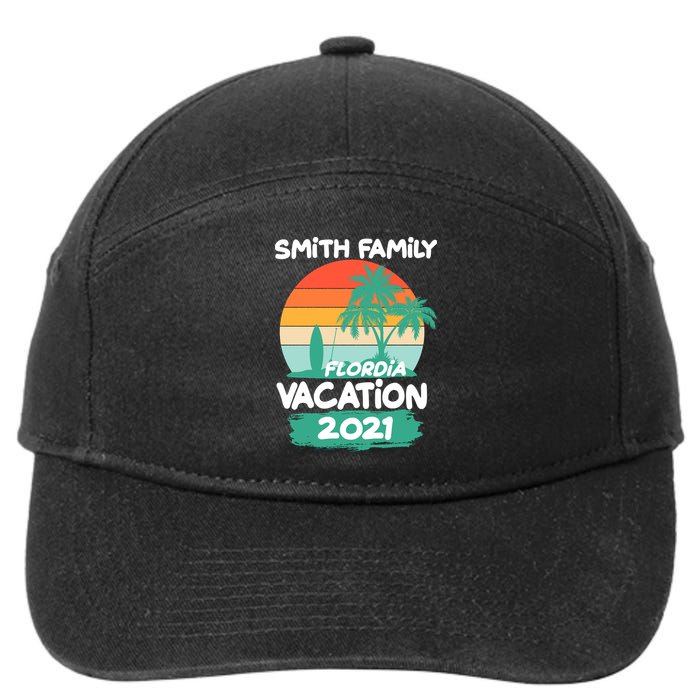 Custom Family Vacation Personalize Design 7-Panel Snapback Hat