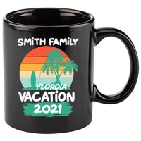 Custom Family Vacation Personalize Design 11oz C Handle Ceramic Mug