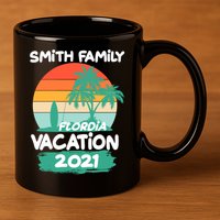 Custom Family Vacation Personalize Design 11oz C Handle Ceramic Mug