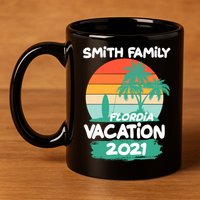 Custom Family Vacation Personalize Design 11oz C Handle Ceramic Mug