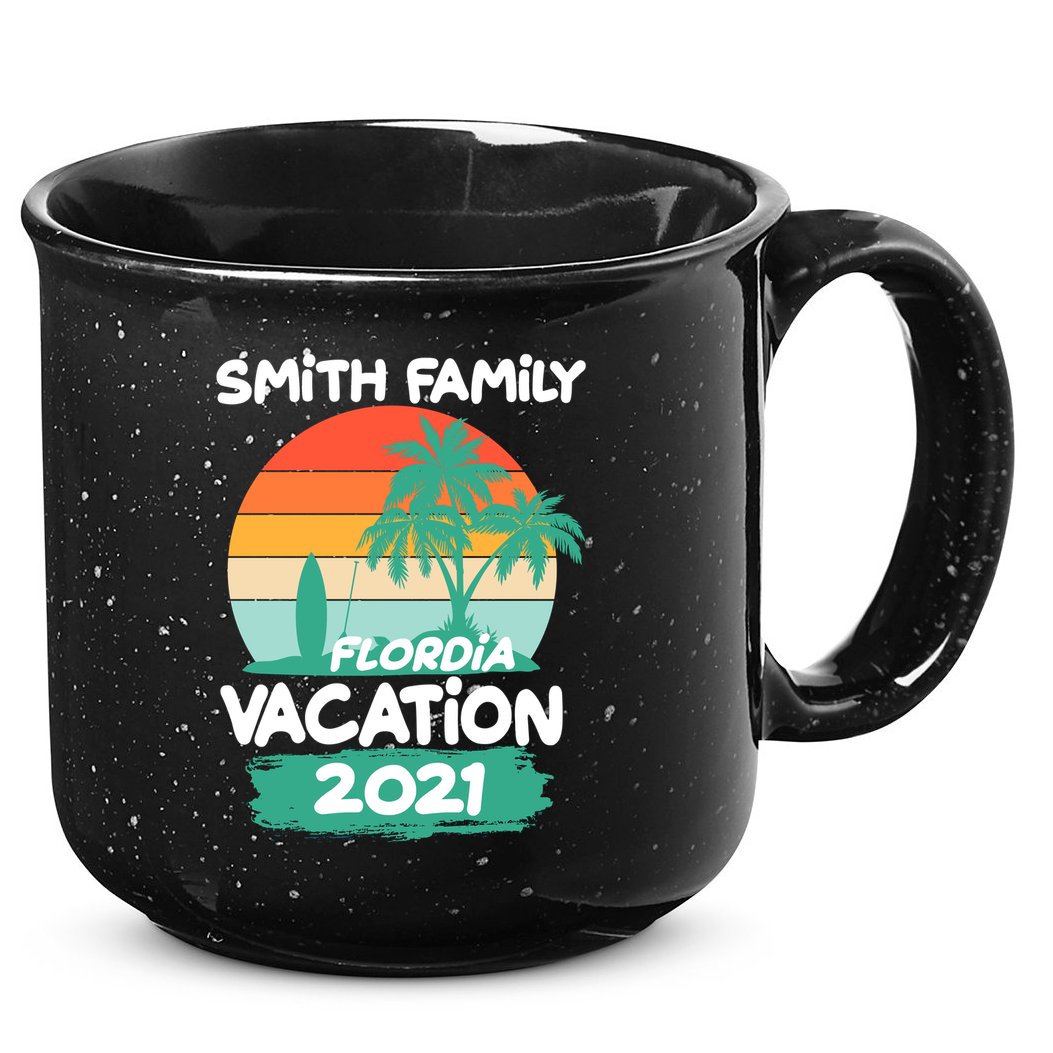 Custom Family Vacation Personalize Design 15oz Campfire Ceramic Mug