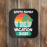 Custom Family Vacation Personalize Design Coaster