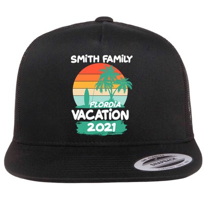 Custom Family Vacation Personalize Design Flat Bill Trucker Hat