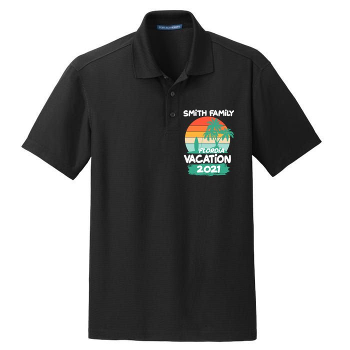 Custom Family Vacation Personalize Design Dry Zone Grid Polo