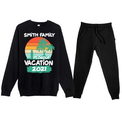 Custom Family Vacation Personalize Design Premium Crewneck Sweatsuit Set