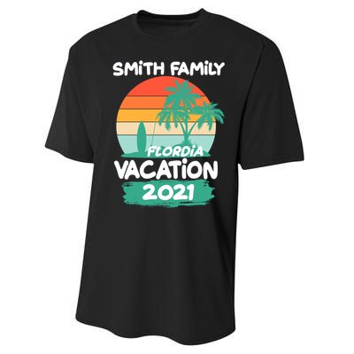 Custom Family Vacation Personalize Design Performance Sprint T-Shirt