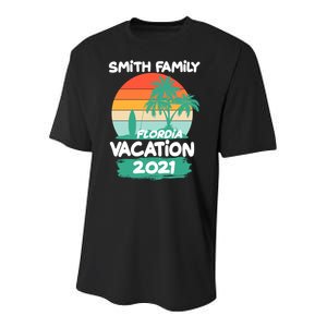 Custom Family Vacation Personalize Design Youth Performance Sprint T-Shirt