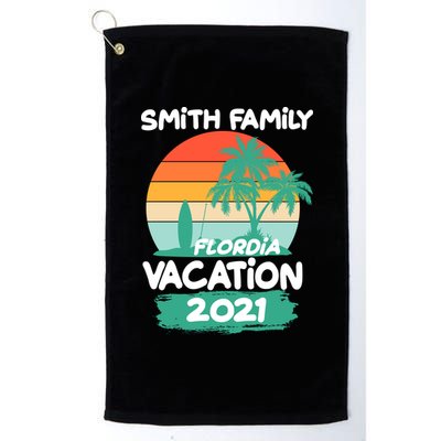 Custom Family Vacation Personalize Design Platinum Collection Golf Towel