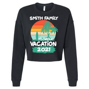 Custom Family Vacation Personalize Design Cropped Pullover Crew