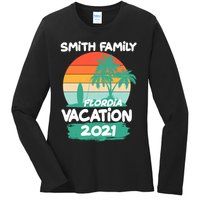 Custom Family Vacation Personalize Design Ladies Long Sleeve Shirt