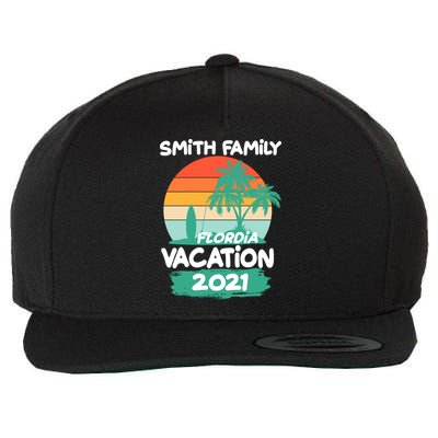 Custom Family Vacation Personalize Design Wool Snapback Cap