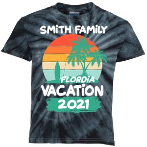 Custom Family Vacation Personalize Design Kids Tie-Dye T-Shirt