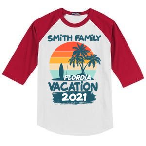 Custom Family Vacation Personalize Design Kids Colorblock Raglan Jersey