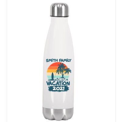 Custom Family Vacation Personalize Design Stainless Steel Insulated Water Bottle