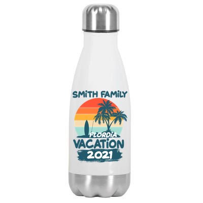 Custom Family Vacation Personalize Design Stainless Steel Insulated Water Bottle