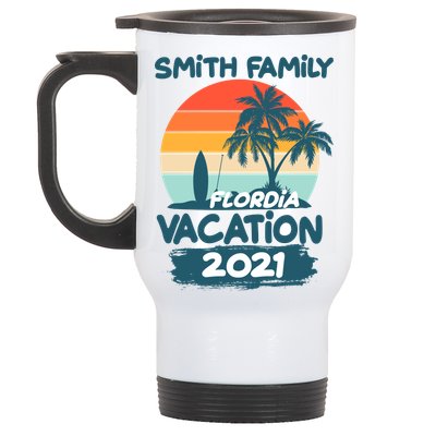 Custom Family Vacation Personalize Design Stainless Steel Travel Mug