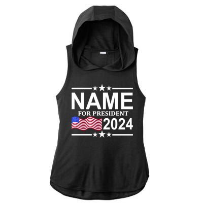 Custom Name For Present 2024 Election Ladies PosiCharge Tri-Blend Wicking Draft Hoodie Tank