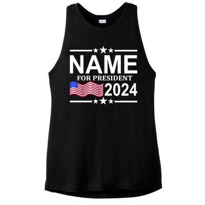 Custom Name For Present 2024 Election Ladies PosiCharge Tri-Blend Wicking Tank