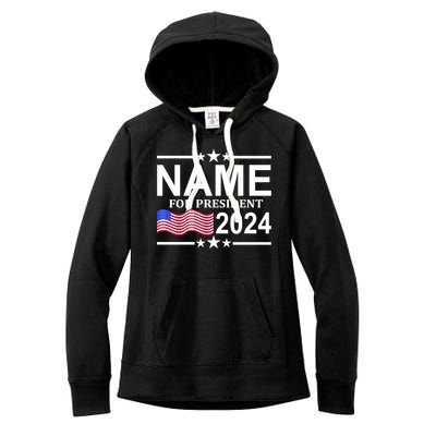 Custom Name For Present 2024 Election Women's Fleece Hoodie