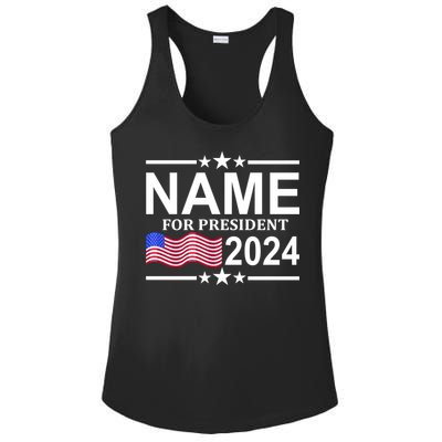 Custom Name For Present 2024 Election Ladies PosiCharge Competitor Racerback Tank