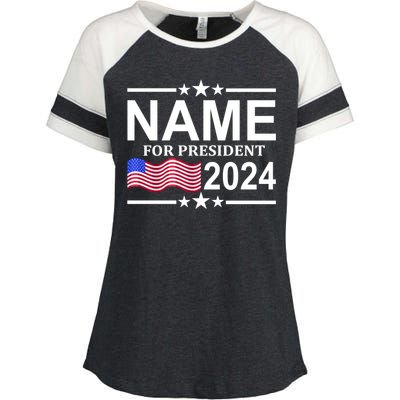 Custom Name For Present 2024 Election Enza Ladies Jersey Colorblock Tee