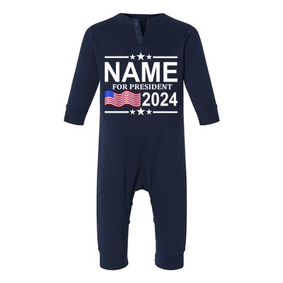 Custom Name For Present 2024 Election Infant Fleece One Piece