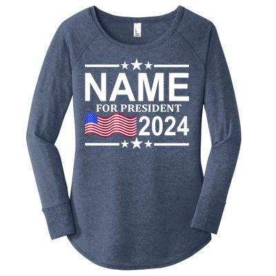 Custom Name For Present 2024 Election Women's Perfect Tri Tunic Long Sleeve Shirt