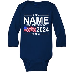 Custom Name For Present 2024 Election Baby Long Sleeve Bodysuit