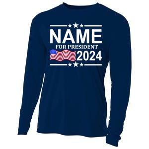 Custom Name For Present 2024 Election Cooling Performance Long Sleeve Crew