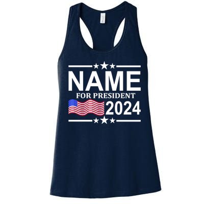 Custom Name For Present 2024 Election Women's Racerback Tank