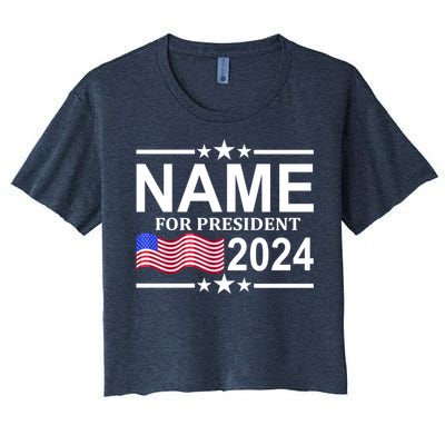 Custom Name For Present 2024 Election Women's Crop Top Tee