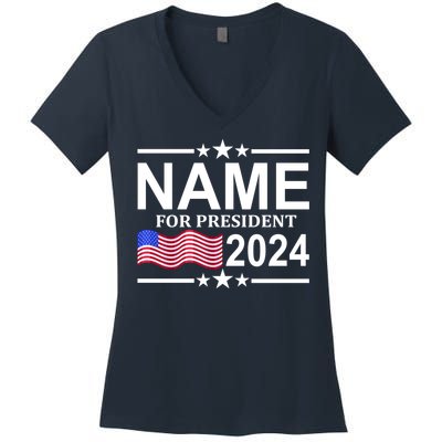 Custom Name For Present 2024 Election Women's V-Neck T-Shirt