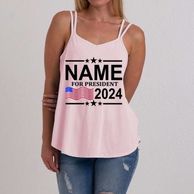 Custom Name For Present 2024 Election Women's Strappy Tank