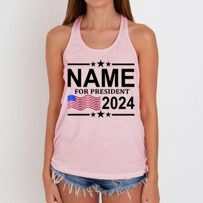 Custom Name For Present 2024 Election Women's Knotted Racerback Tank