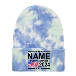 Custom Name For Present 2024 Election Tie Dye 12in Knit Beanie