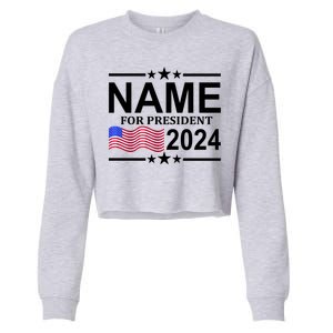 Custom Name For Present 2024 Election Cropped Pullover Crew