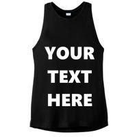 Custom Personalized Text Family Matching Ladies PosiCharge Tri-Blend Wicking Tank
