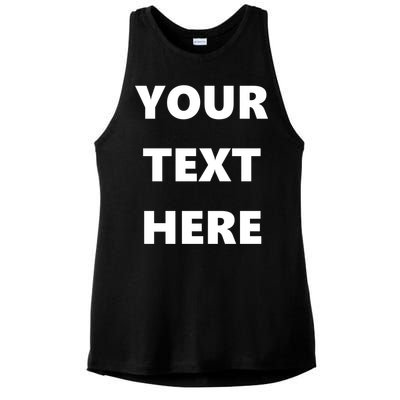 Custom Personalized Text Family Matching Ladies PosiCharge Tri-Blend Wicking Tank