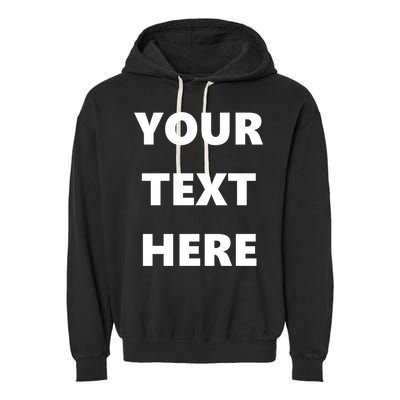 Custom Personalized Text Family Matching Garment-Dyed Fleece Hoodie